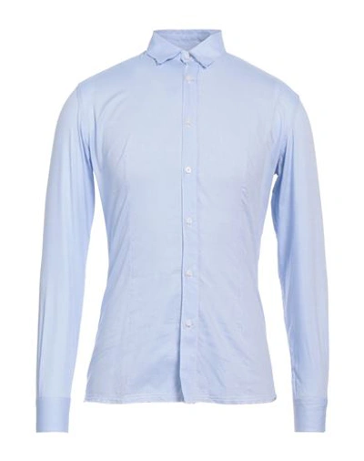 Grey Daniele Alessandrini Man Shirt Sky Blue Size 15 Cotton