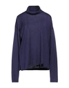 Svevo Woman Turtleneck Dark Purple Size 14 Cashmere, Silk