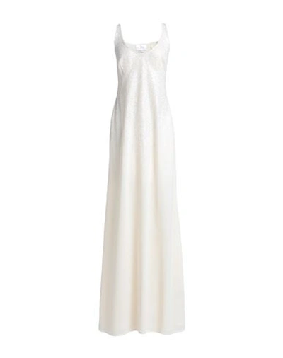 Elisabetta Franchi Red Carpet Woman Maxi Dress Ivory Size 8 Polyamide In White