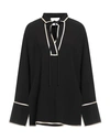 Erika Cavallini Woman Top Black Size 2 Viscose, Acetate