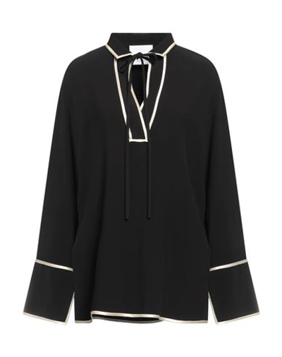 Erika Cavallini Woman Top Black Size 2 Viscose, Acetate In Black