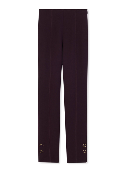 St John Stretch Crepe Suiting Pant In Aubergine