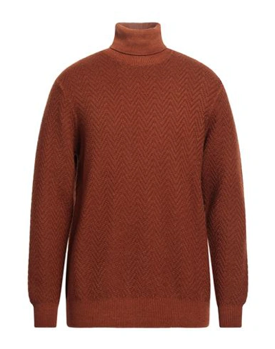 Altea Man Turtleneck Rust Size Xxl Virgin Wool In Red