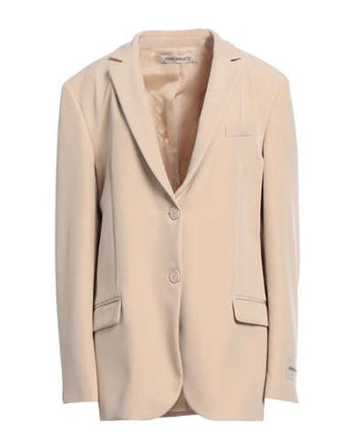 Hinnominate Woman Blazer Beige Size S Polyester, Elastane