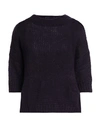 Roberto Collina Woman Sweater Purple Size L Baby Alpaca Wool, Nylon, Wool