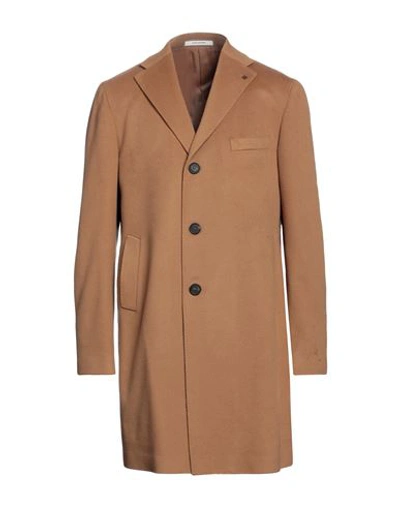 Tagliatore Man Coat Camel Size 42 Virgin Wool, Cashmere In Beige