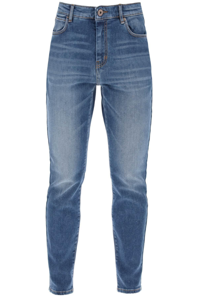 Weekend Max Mara Skipper Cropped Cigarette Jeans In Blue