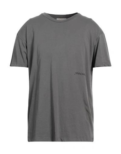 Hinnominate Man T-shirt Grey Size S Cotton, Elastane