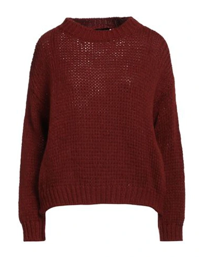 Roberto Collina Woman Sweater Brick Red Size Xs Baby Alpaca Wool, Nylon, Wool