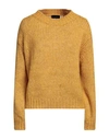 Roberto Collina Woman Sweater Ocher Size Xs Baby Alpaca Wool, Nylon, Wool In Yellow