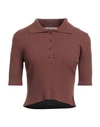 Hinnominate Woman Sweater Brown Size L Viscose, Acrylic, Elastane