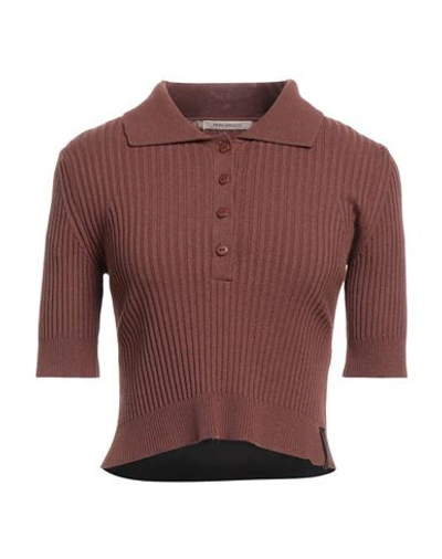 Hinnominate Woman Sweater Brown Size Xs Viscose, Acrylic, Elastane