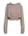 Hinnominate Woman Sweatshirt Khaki Size L Cotton In Beige