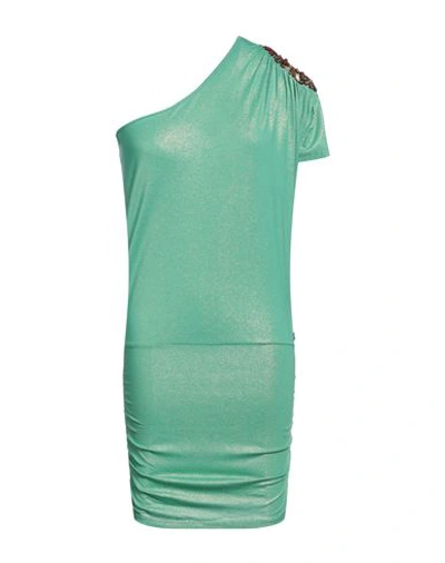 Met Jeans Woman Mini Dress Green Size Xs Viscose, Elastane