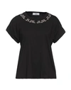 Jijil Woman T-shirt Black Size 6 Cotton