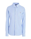 Polo Ralph Lauren Heidi Striped Cotton Poplin Shirt In Blue