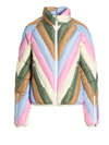 Khrisjoy Ski Chevron Puffer Jacket In Multicolor