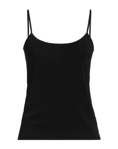 Angelo Marani Woman Top Black Size 8 Viscose, Elastane