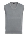 Rossopuro Man Sweater Lead Size 7 Cotton In Grey
