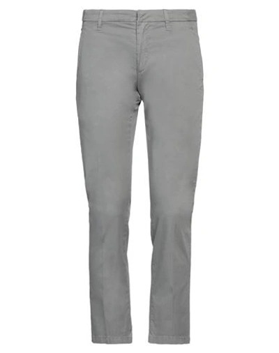 Dondup Man Pants Grey Size 35 Cotton, Elastane In Grey