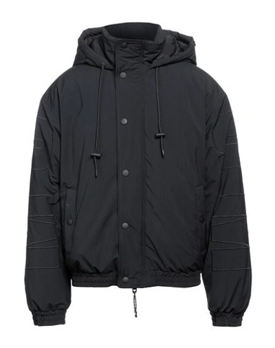 Msgm Man Jacket Black Size 36 Polyester