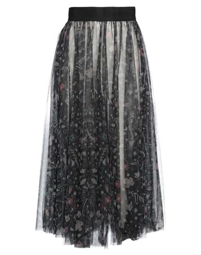 Elisabetta Franchi Woman Midi Skirt Black Size 4 Polyamide, Polyester