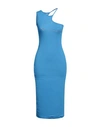 Mangano Woman Midi Dress Light Blue Size 8 Cotton