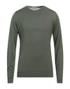 John Smedley Man Sweater Military Green Size Xl Cotton