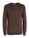 Tsd12 Man Sweater Brown Size Xxl Merino Wool, Acrylic