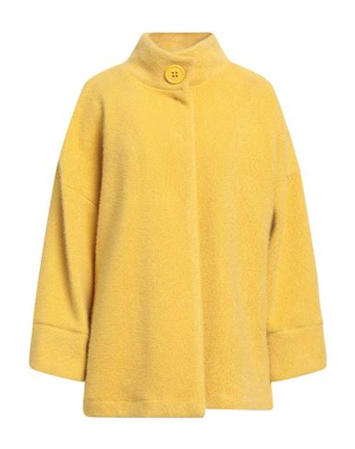 Emy-ò Female Woman Coat Yellow Size 14 Polyester, Nylon