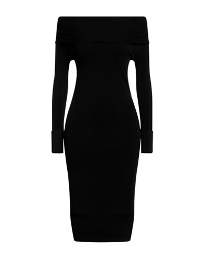 Alpha Studio Woman Midi Dress Black Size 10 Viscose, Polyester