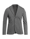 Barbati Man Suit Jacket Lead Size 36 Viscose, Polyamide, Elastane In Grey