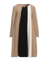 1-one Woman Short Dress Khaki Size 8 Polyester In Beige