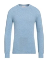 Scaglione Man Sweater Sky Blue Size Xxl Merino Wool