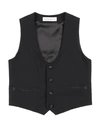 Manuel Ritz Toddler Boy Tailored Vest Black Size 5 Polyester, Viscose, Elastane In Black