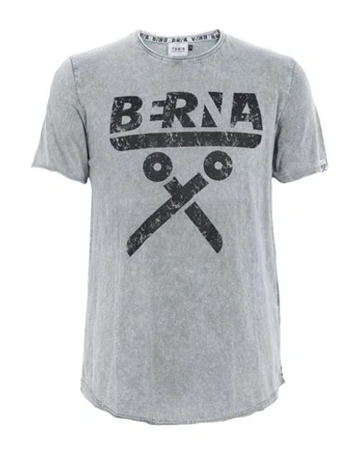 Berna Man T-shirt Grey Size Xl Cotton