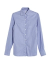 Finamore 1925 Man Shirt Azure Size 15 ¾ Cotton In Blue