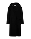 Tela Woman Coat Black Size 6 Virgin Wool, Polyamide