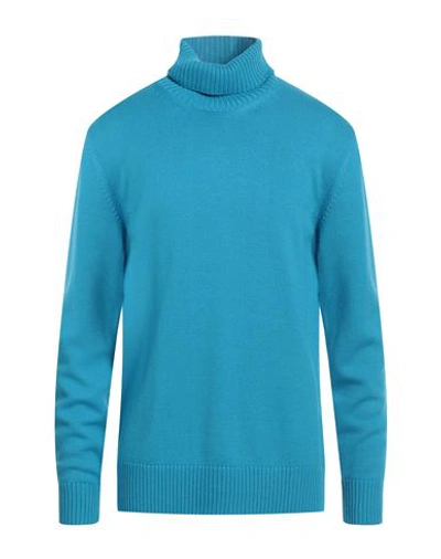 Altea Man Turtleneck Azure Size Xxl Virgin Wool In Blue