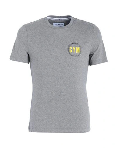 Bikkembergs Man T-shirt Light Grey Size M Cotton, Elastane