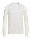 Kangra Man Sweater White Size 44 Cotton