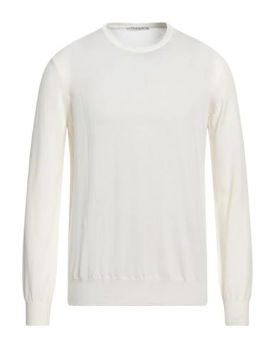 Kangra Man Sweater White Size 44 Cotton