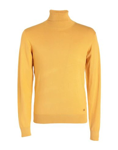 Yes Zee By Essenza Man Turtleneck Ocher Size Xl Viscose, Nylon In Yellow