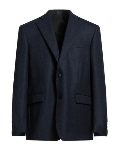 Angelo Nardelli Man Suit Jacket Midnight Blue Size 46 Virgin Wool