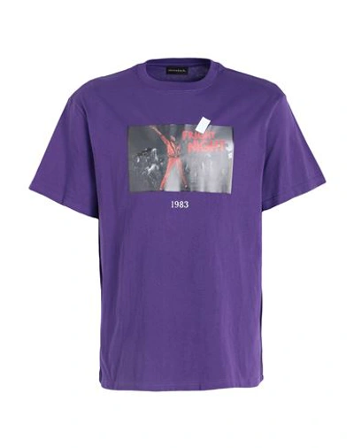 Throwback . Man T-shirt Purple Size M Cotton