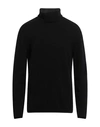Daniele Fiesoli Man Turtleneck Black Size M Geelong Wool In Black