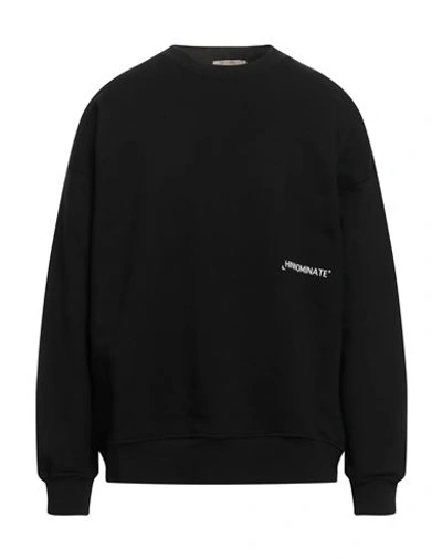 Hinnominate Man Sweatshirt Black Size S Cotton In Black