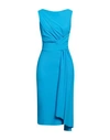 Chiara Boni La Petite Robe Woman Midi Dress Bright Blue Size 4 Polyamide, Elastane