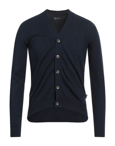 Yes Zee By Essenza Man Cardigan Navy Size Xl Polyamide, Acrylic, Wool, Polyester In Navy Blue