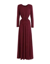 Feleppa Woman Long Dress Burgundy Size 8 Polyester, Elastane In Red